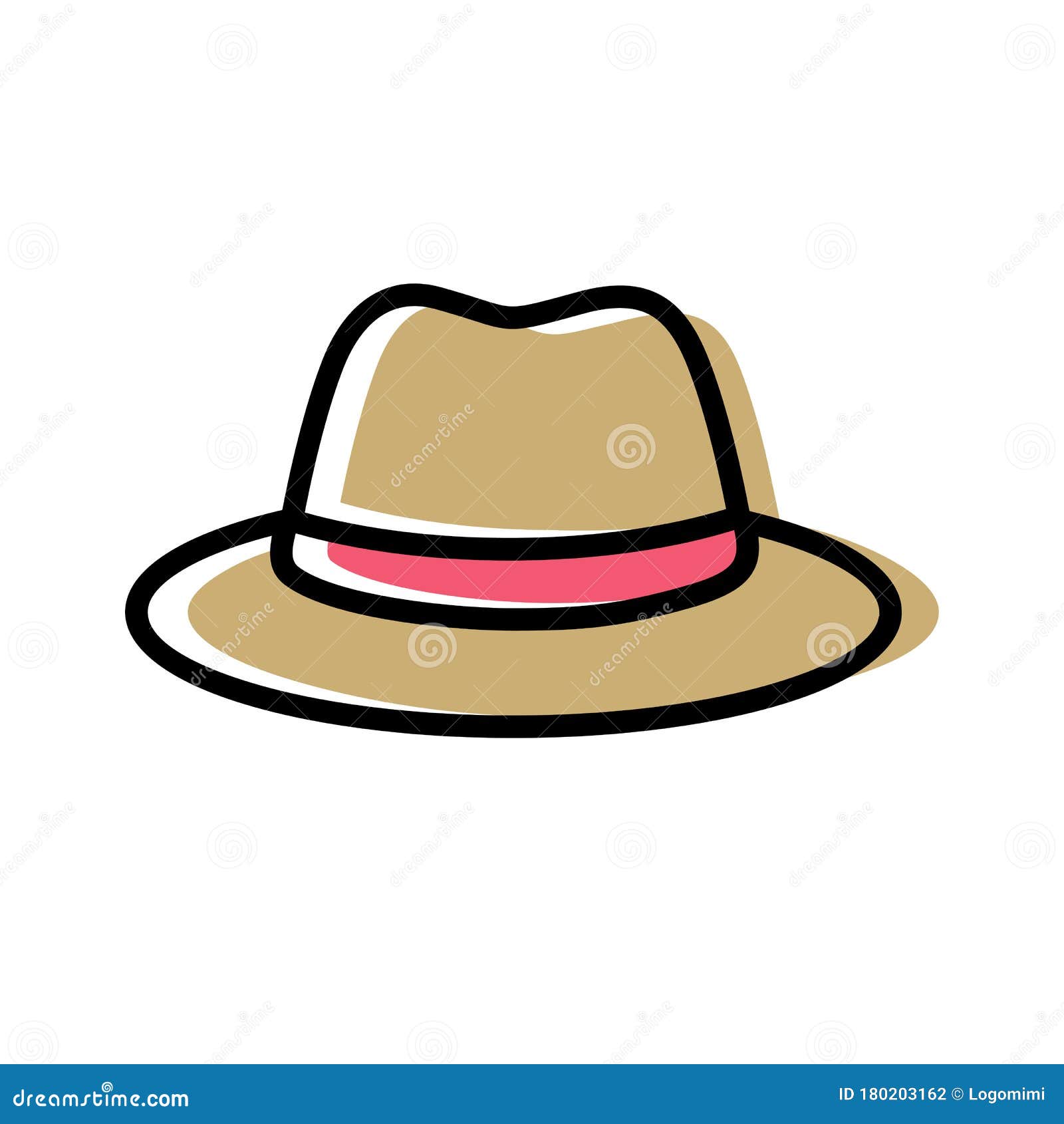 Fedora Hat Illustration, Cartoon Style Cap Icon, Simple Clip Art - Vector  Stock Vector - Illustration of design, formal: 180203162