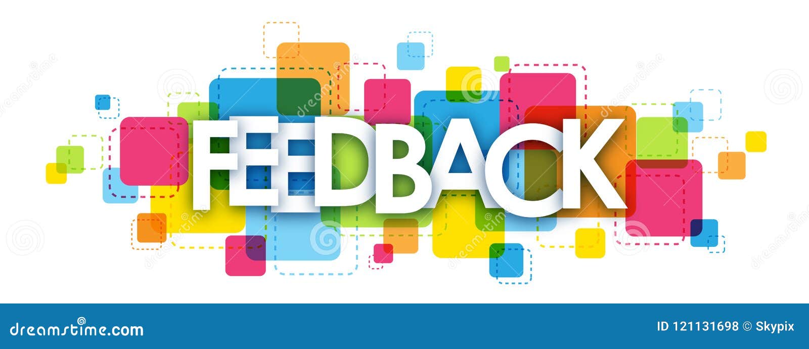 FEEDBACK Banner on Colorful Squares Background Stock Illustration -  Illustration of excellent, quality: 121131698