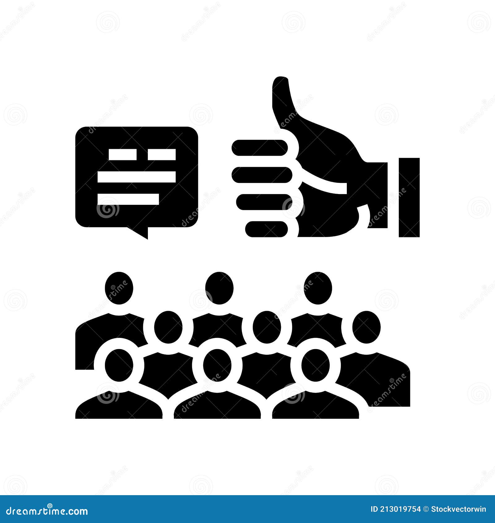 feedback crowdsoursing glyph icon   flat