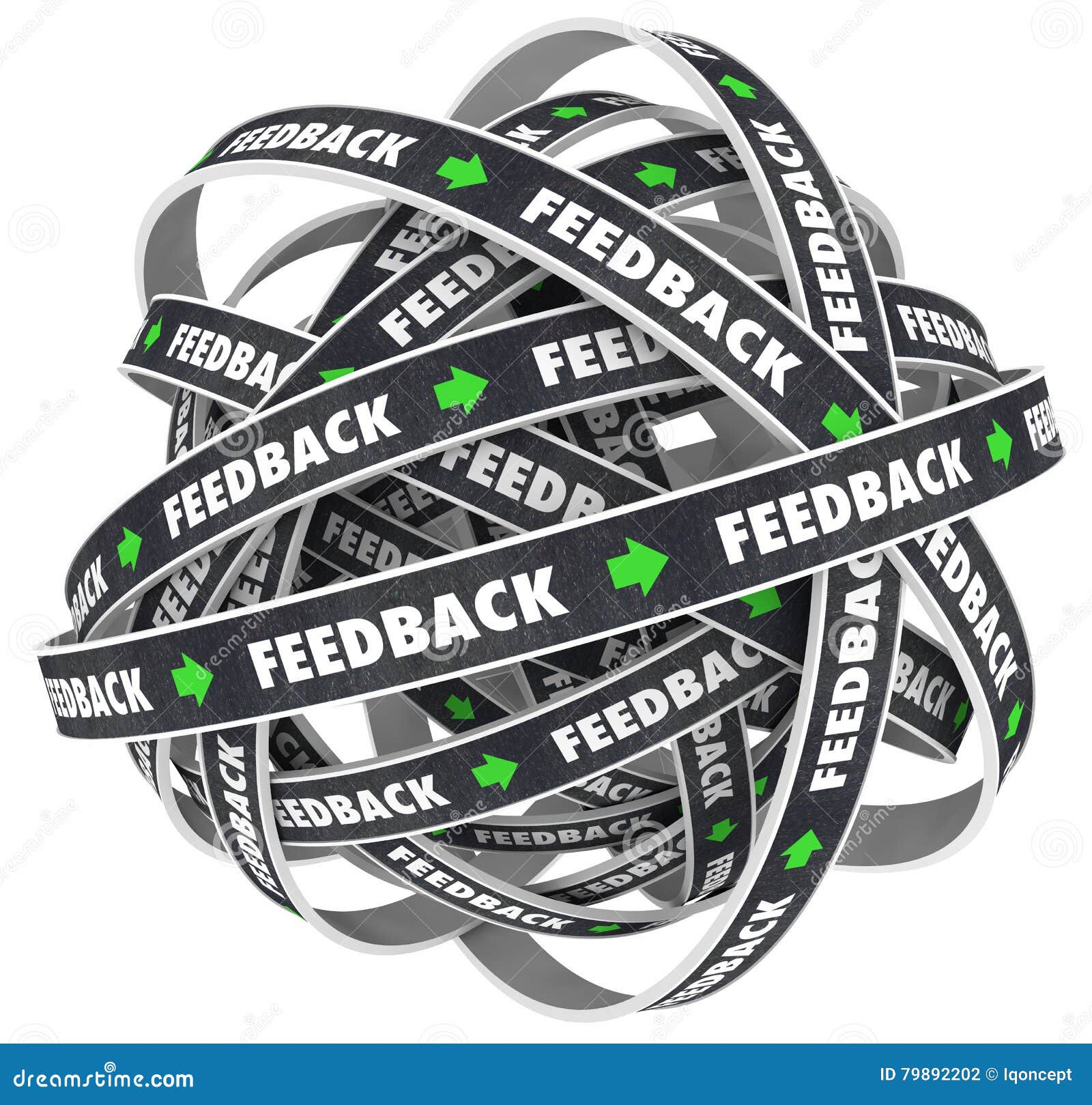 Feedback Loop Comments Response Roads Words Stock Illustration