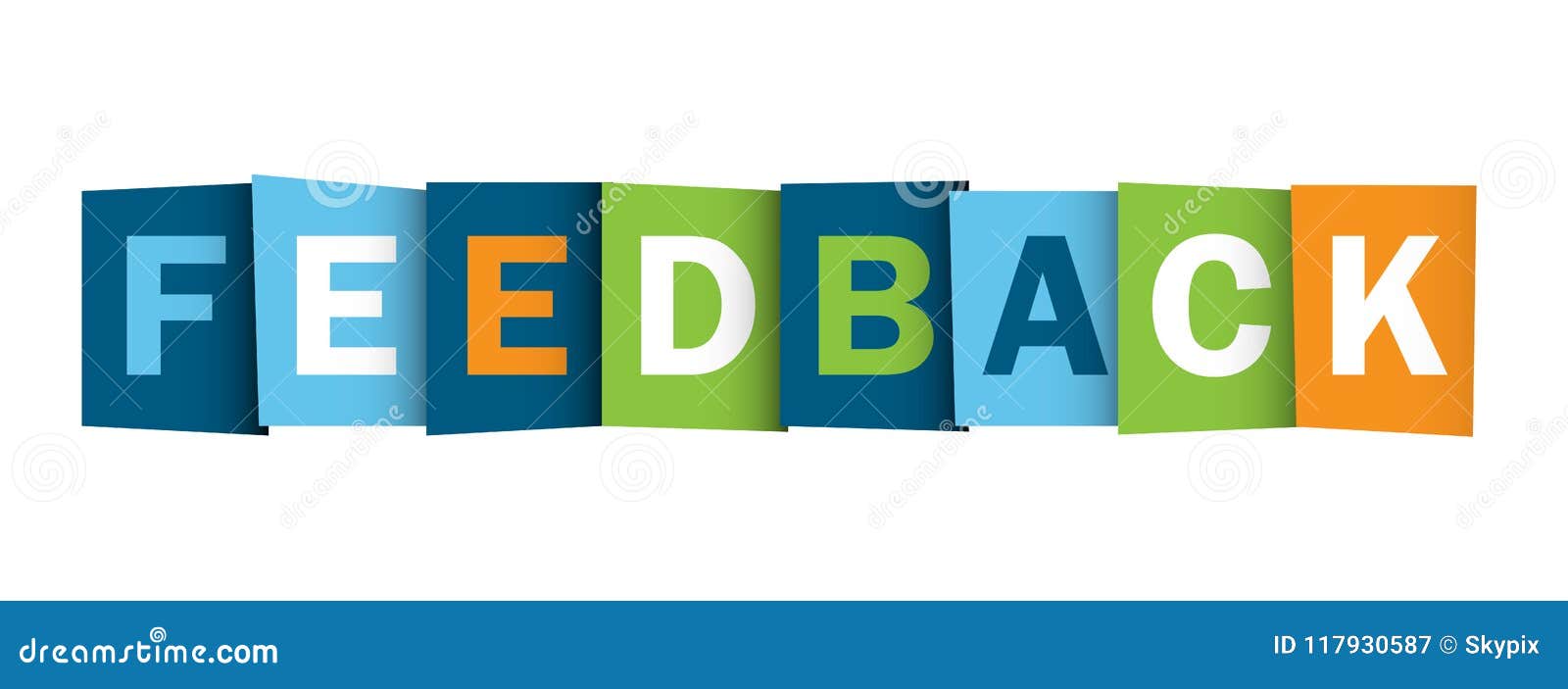 FEEDBACK Overlapping Letters Banner Stock Illustration - Illustration ...