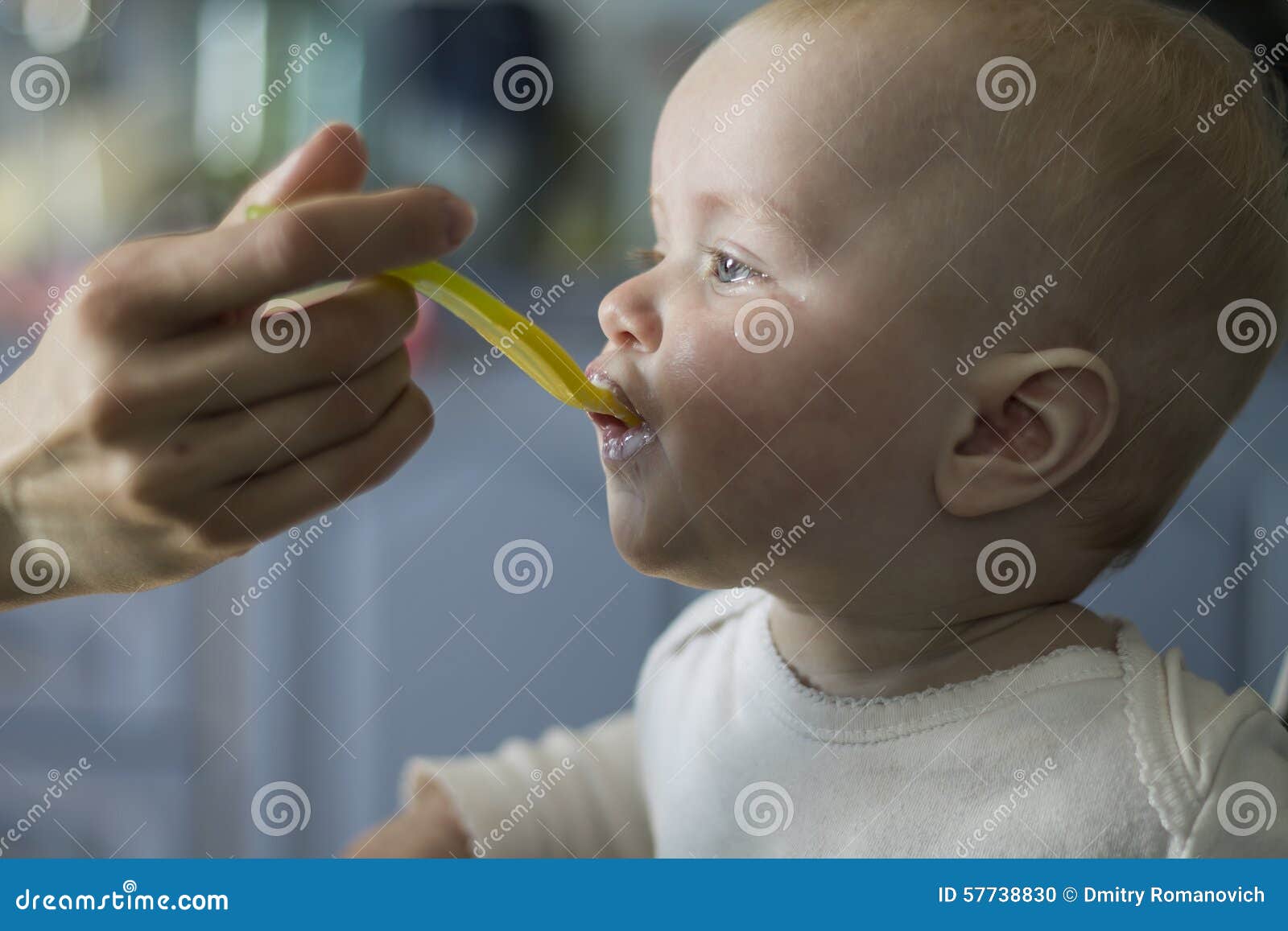 Feeding Baby from the Spoon Stock Photo Image of female, meal 57738830