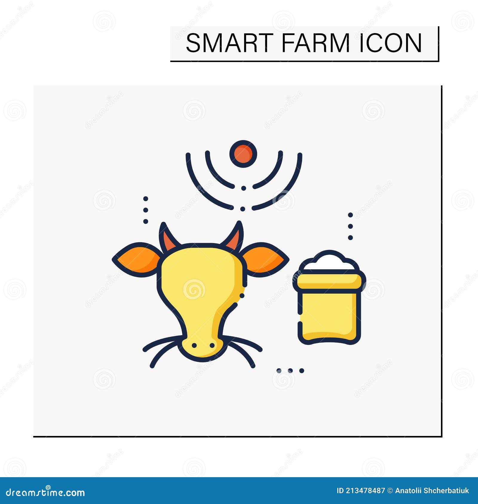 Feeding Livestock Color Icon Stock Vector - Illustration of ecology,  digital: 213478487