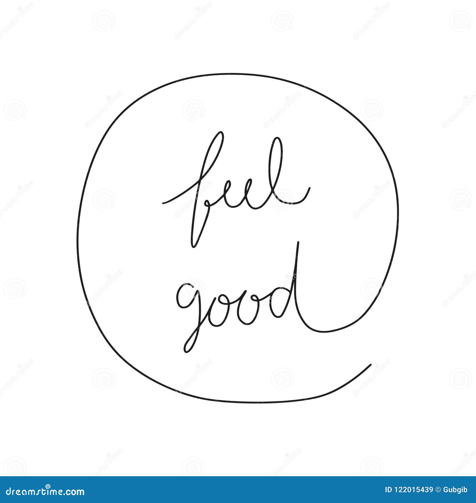 feel good hand drawn lettering