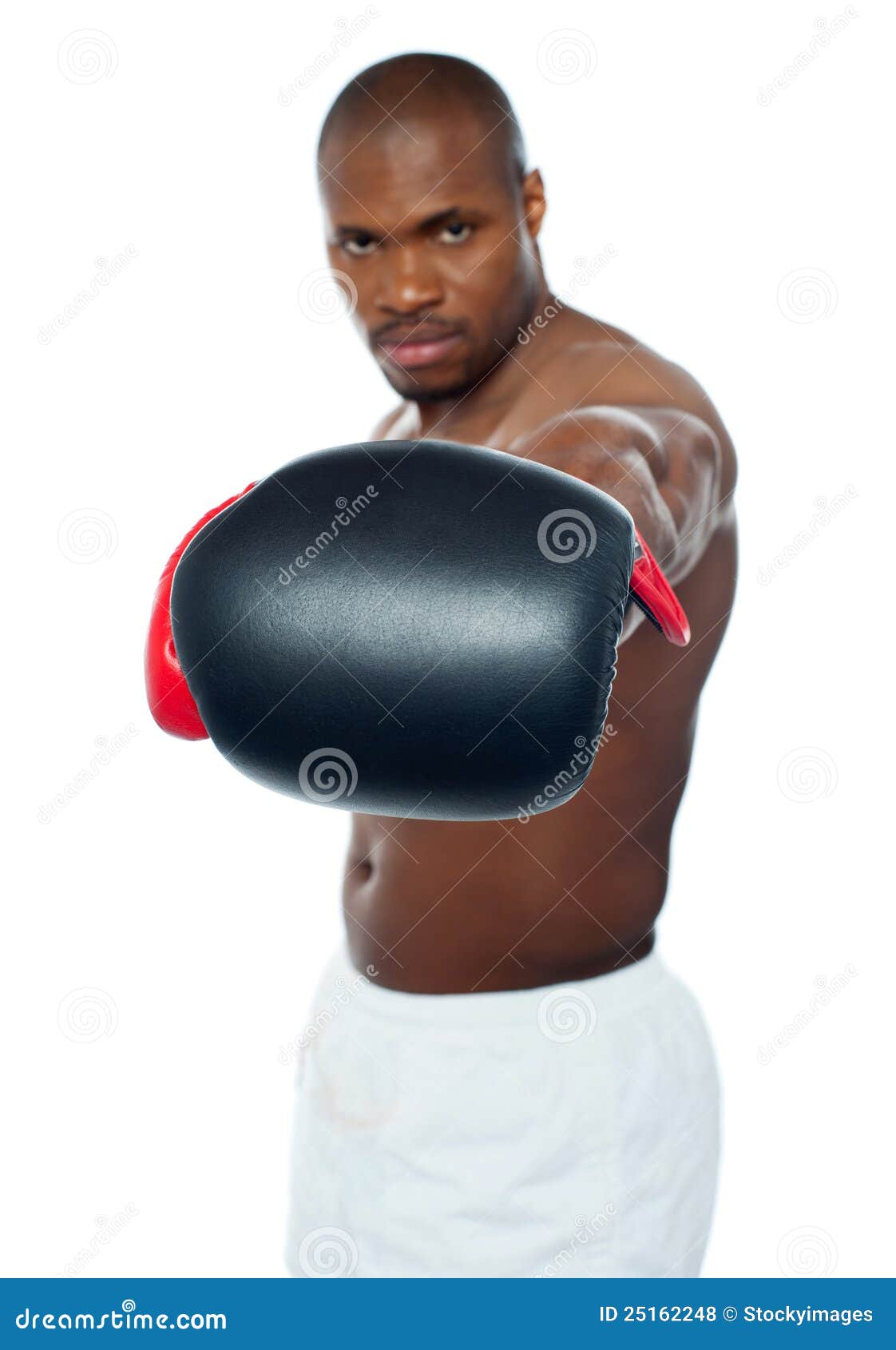 Feel the Punch. African Boxer Stock Photo Image of bodybuilder, chest 25162248