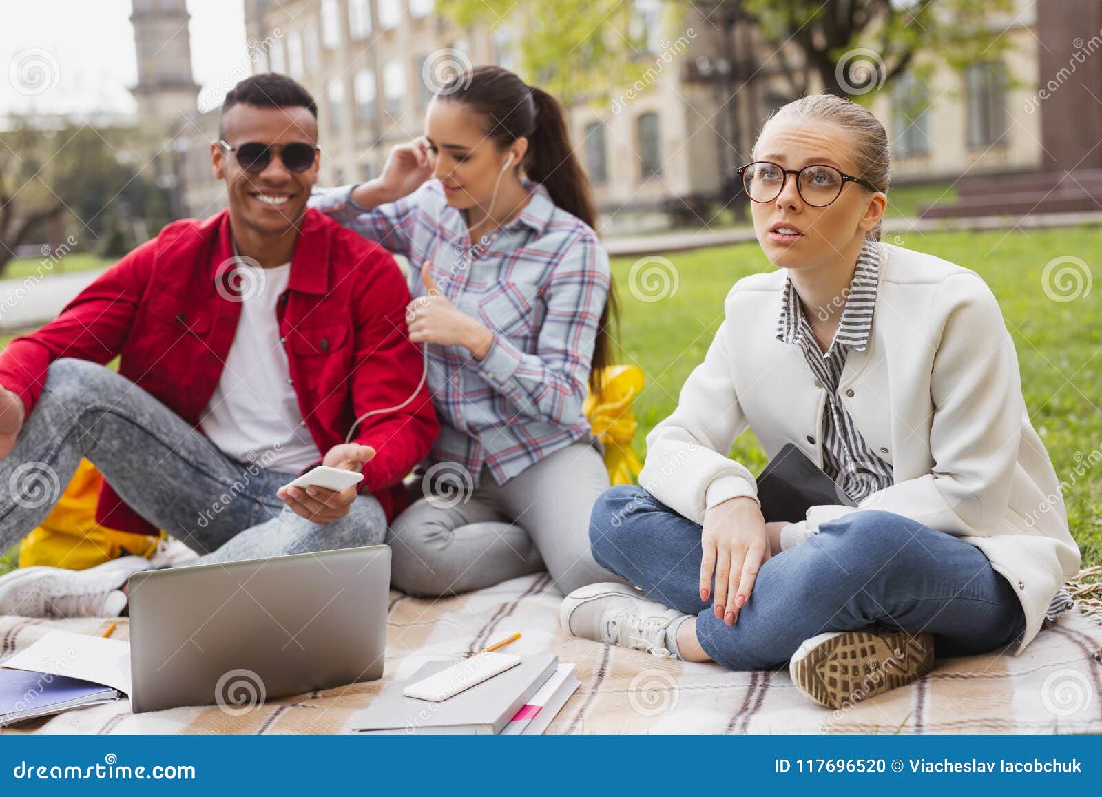Student Wearing Glasses Feeling Curious after Getting Bad Note Stock