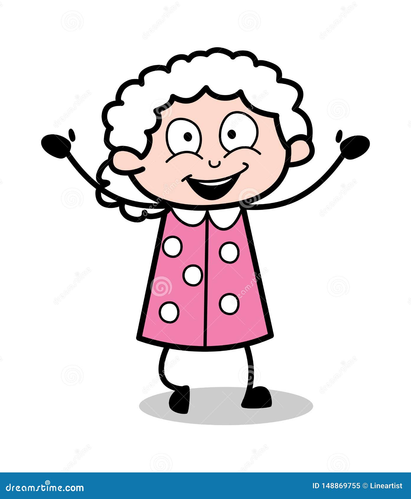 Feeling Pride - Old Cartoon Granny Vector Illustration Stock ...