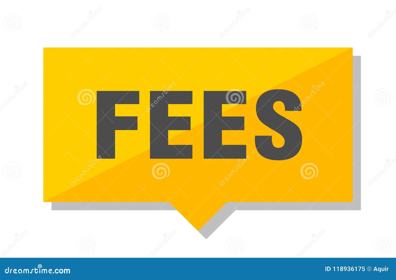 Fees price tag stock vector. Illustration of template 118936175
