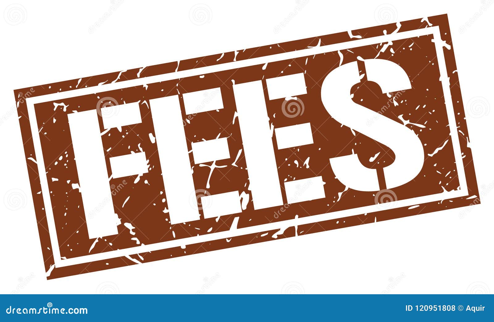 Fees stamp stock vector. Illustration of sign, seal 120951808