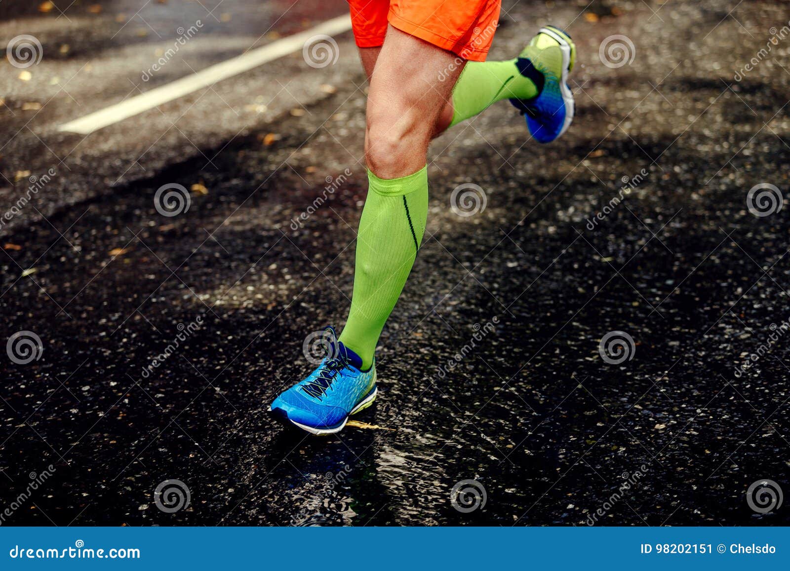Feet Athlete Man in Compression Socks Stock Image Image of endurance