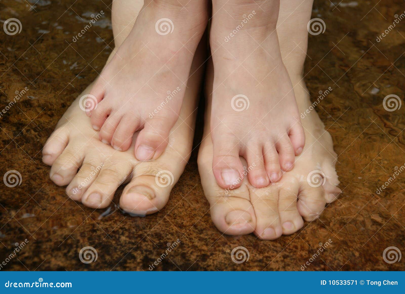 feet in a brook