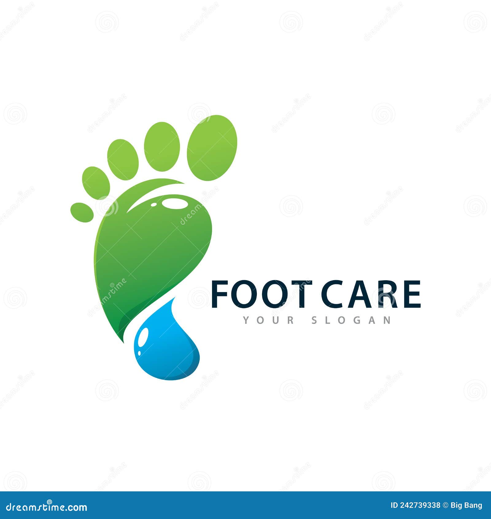 Feet Care Logo Design Vector. Feet Massaging Symbol Stock Vector