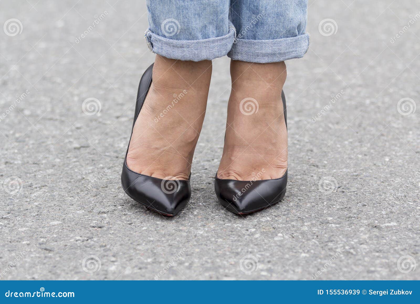 Girls feet in shoes stock image. Image of style, business - 155536939