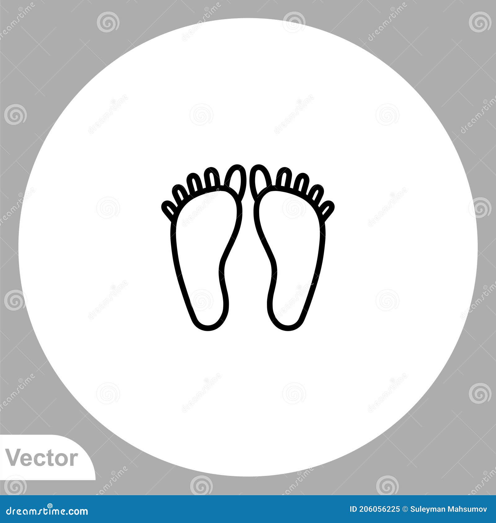 Feet Vector Icon Sign Symbol Stock Vector Illustration of heel, feet