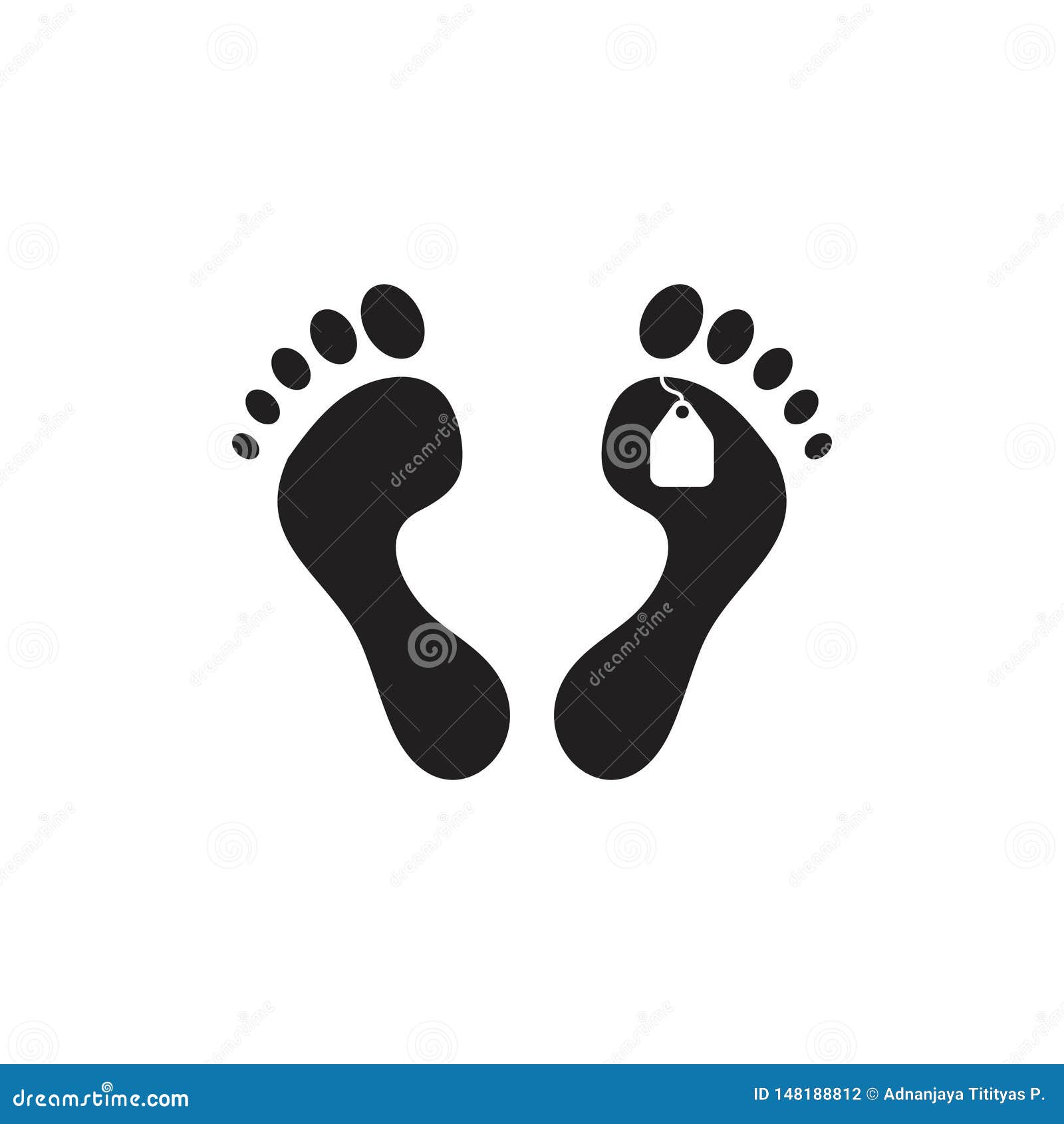 Feet Label Dead Body Symbol Vector Stock Vector - Illustration of ...