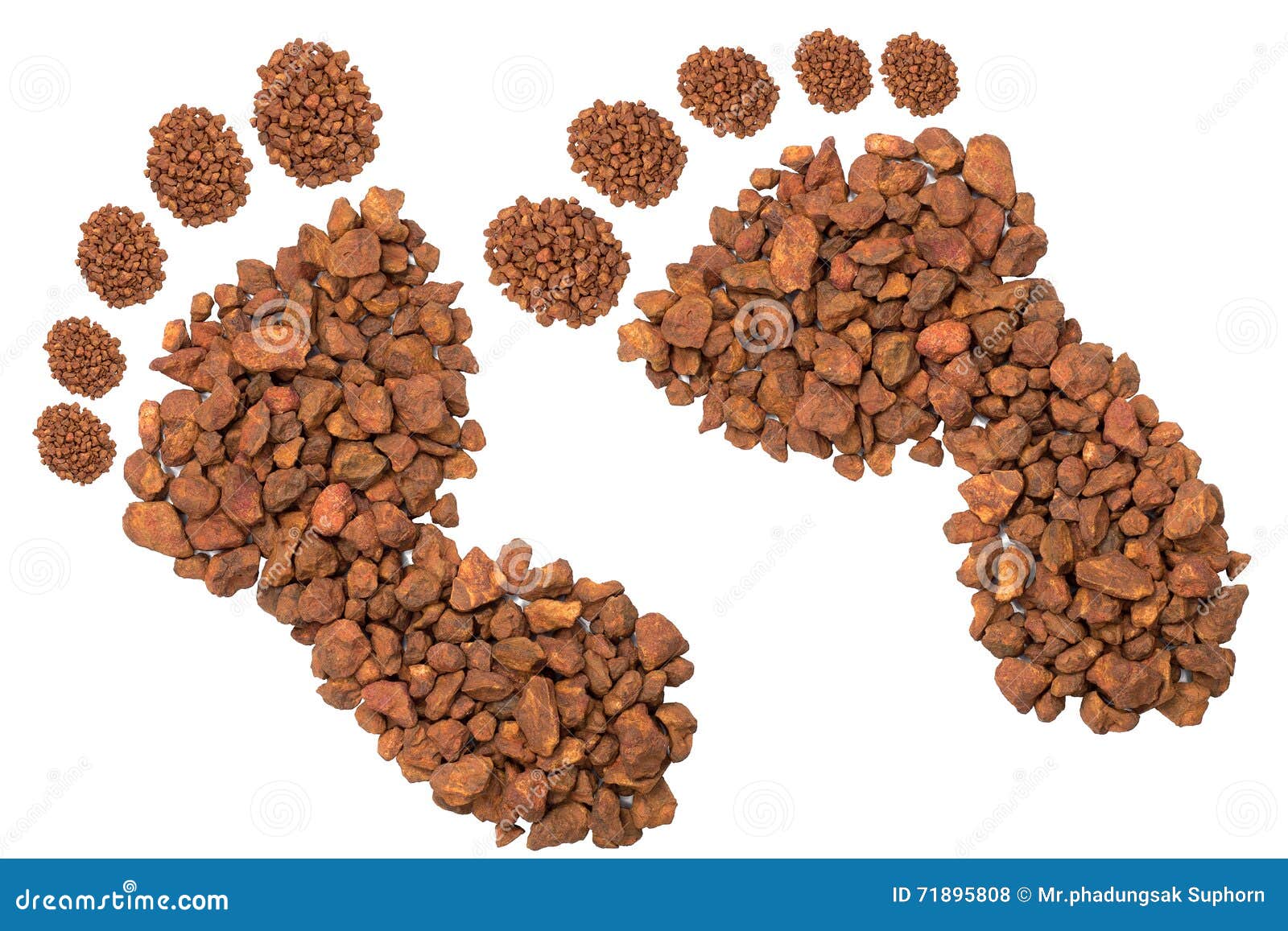 Feet Made of a Pebble Stones Stock Photo Image of antique, icon 71895808