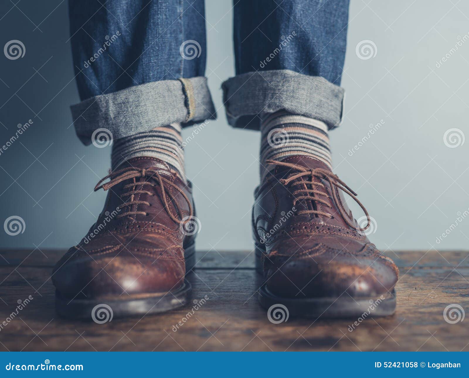 Feet of a Man on Wooden Floor Stock Photo - Image of socks, toned: 52421058