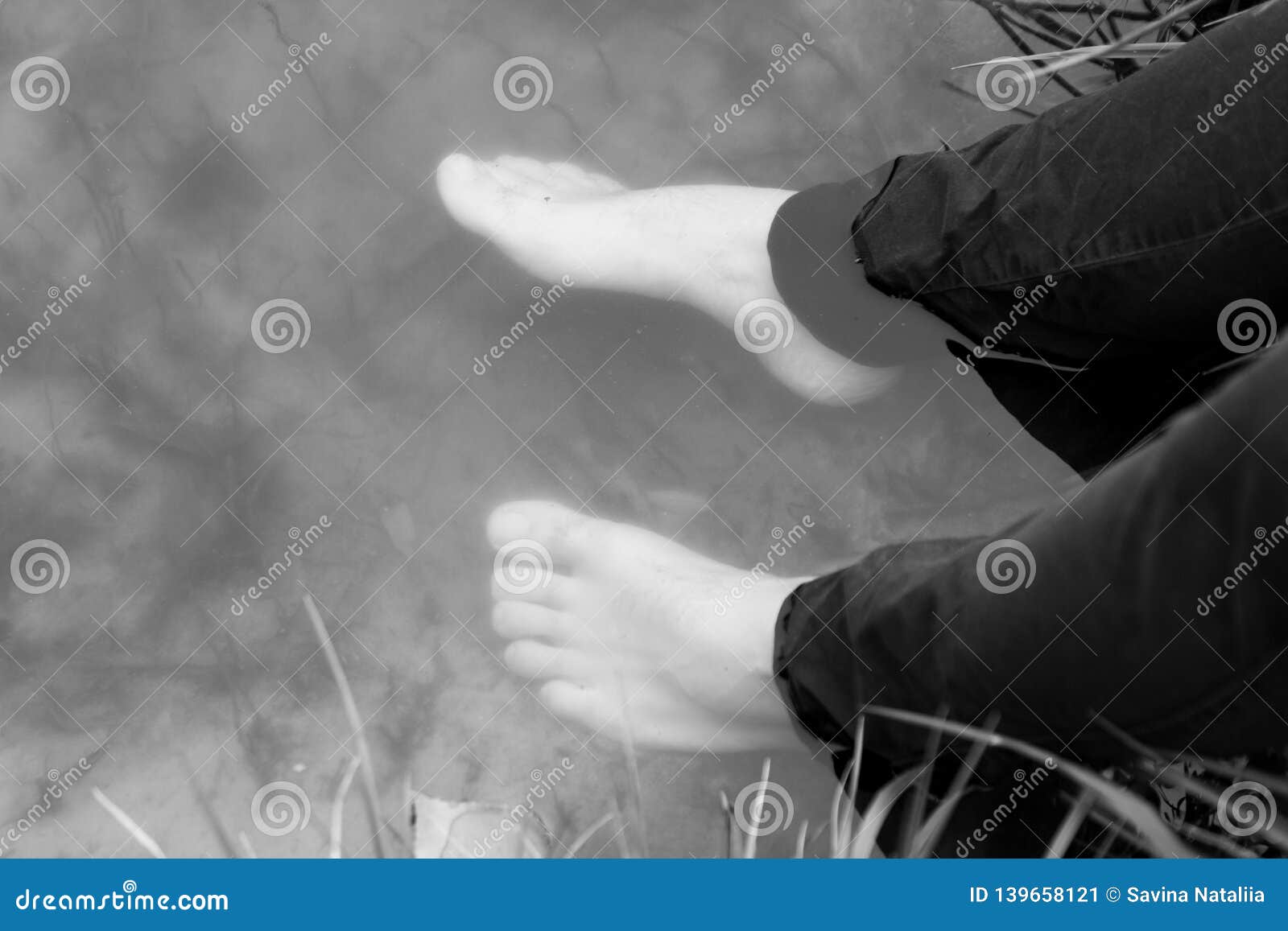 Feet River Travel Water Legs Man Meditation Sadness Splash Stream  Refreshing Barefoot Stock Image - Image of people, lifestyle: 139658121