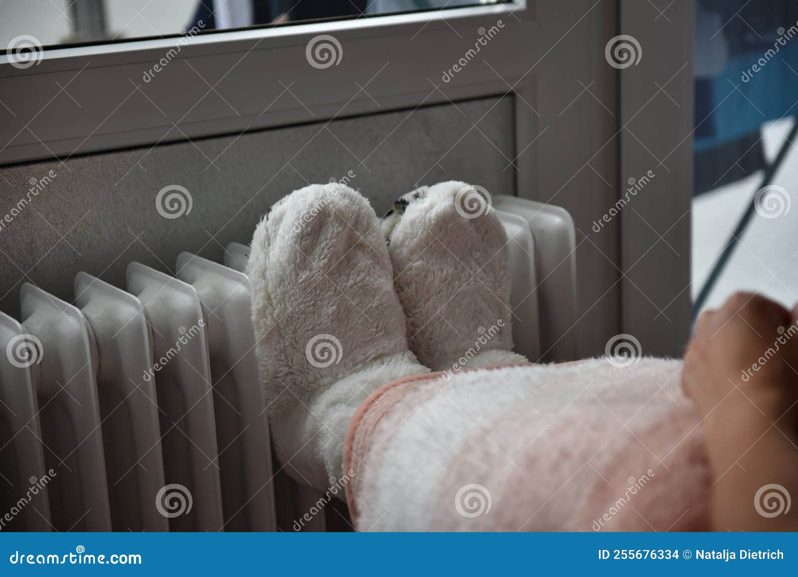 Feet in Warm Shoes on a Warm Heater Stock Photo Image of comfort
