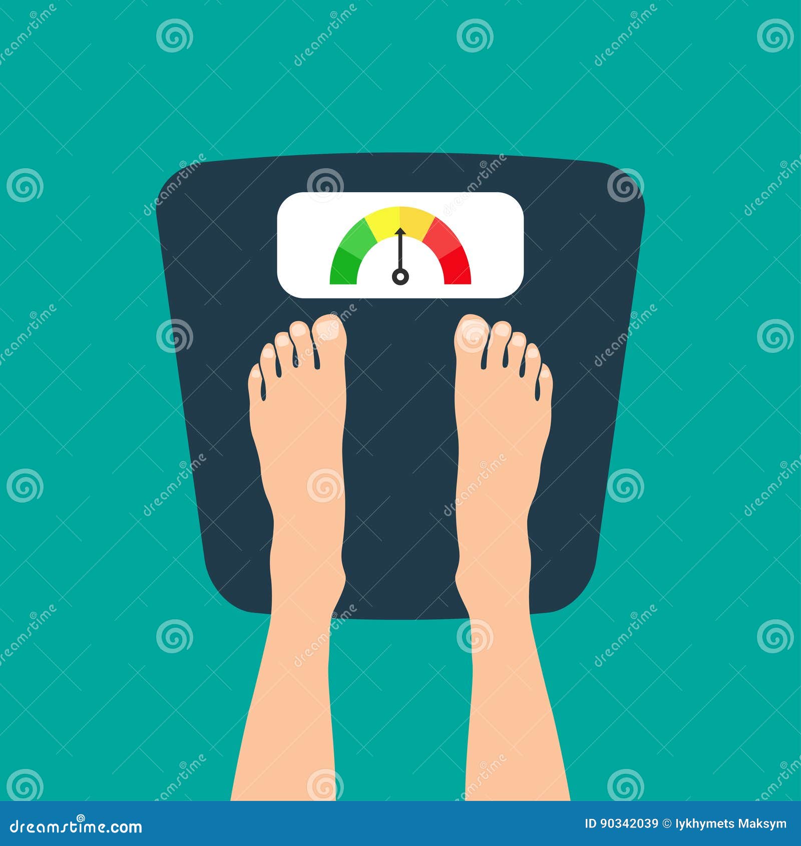 feet on weighing machine