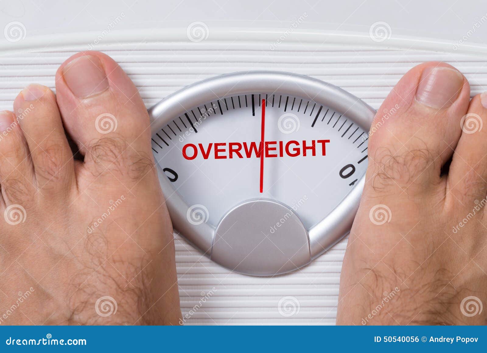 feet on weight scale indicating overweight