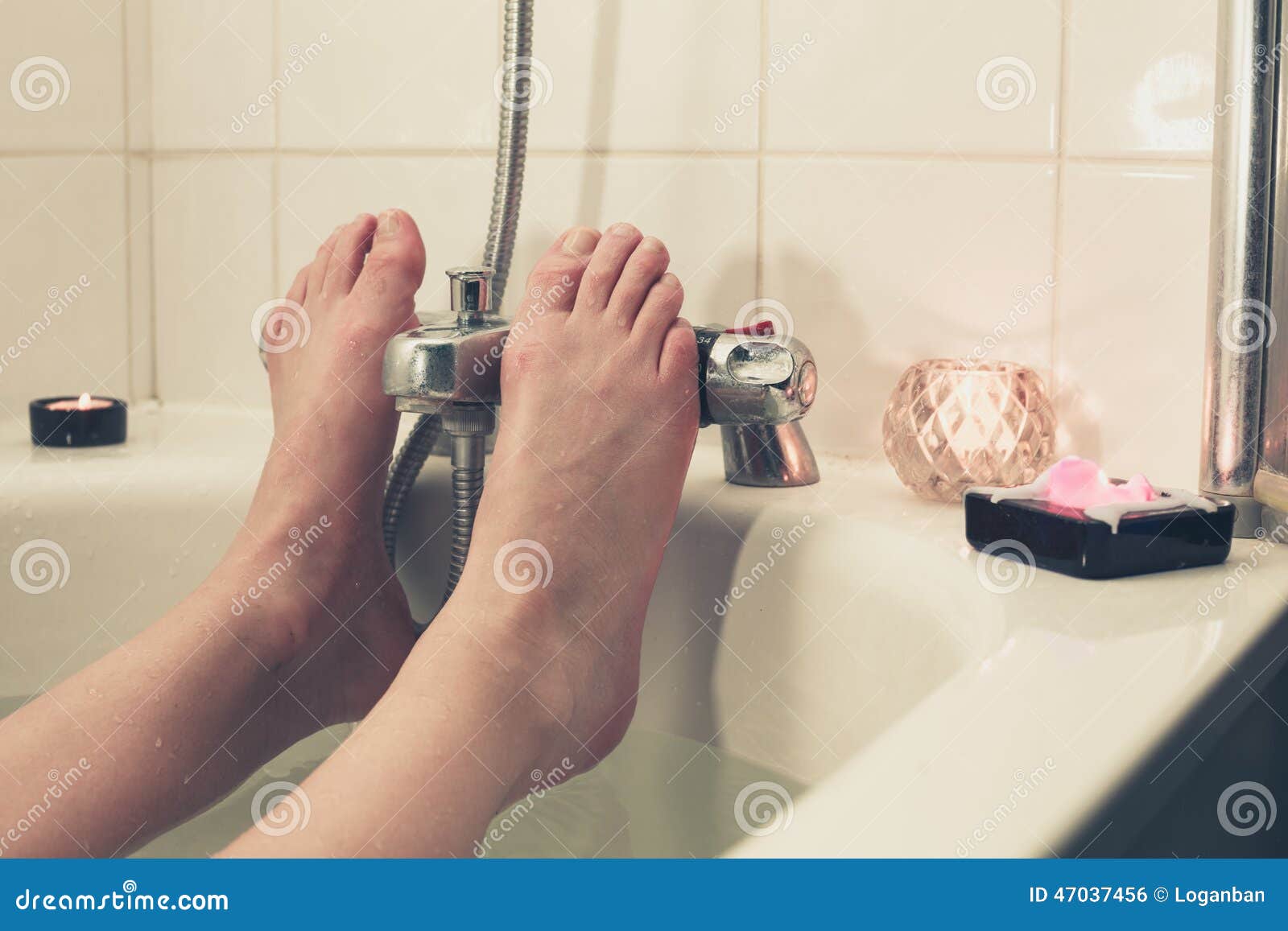 Feet of Young Woman in Bathtub Stock Photo Image of healthy, wash