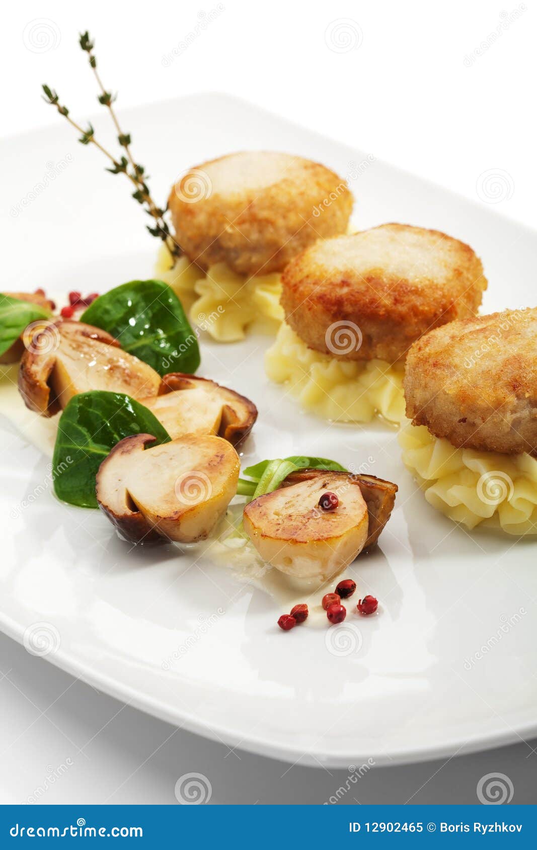 Шницель с грибами