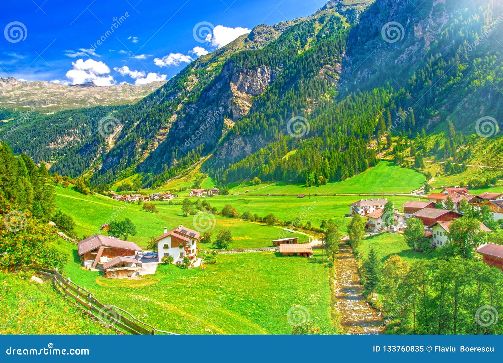 Feichten In Kaunertal Village Austria Stock Image Image Of Europe