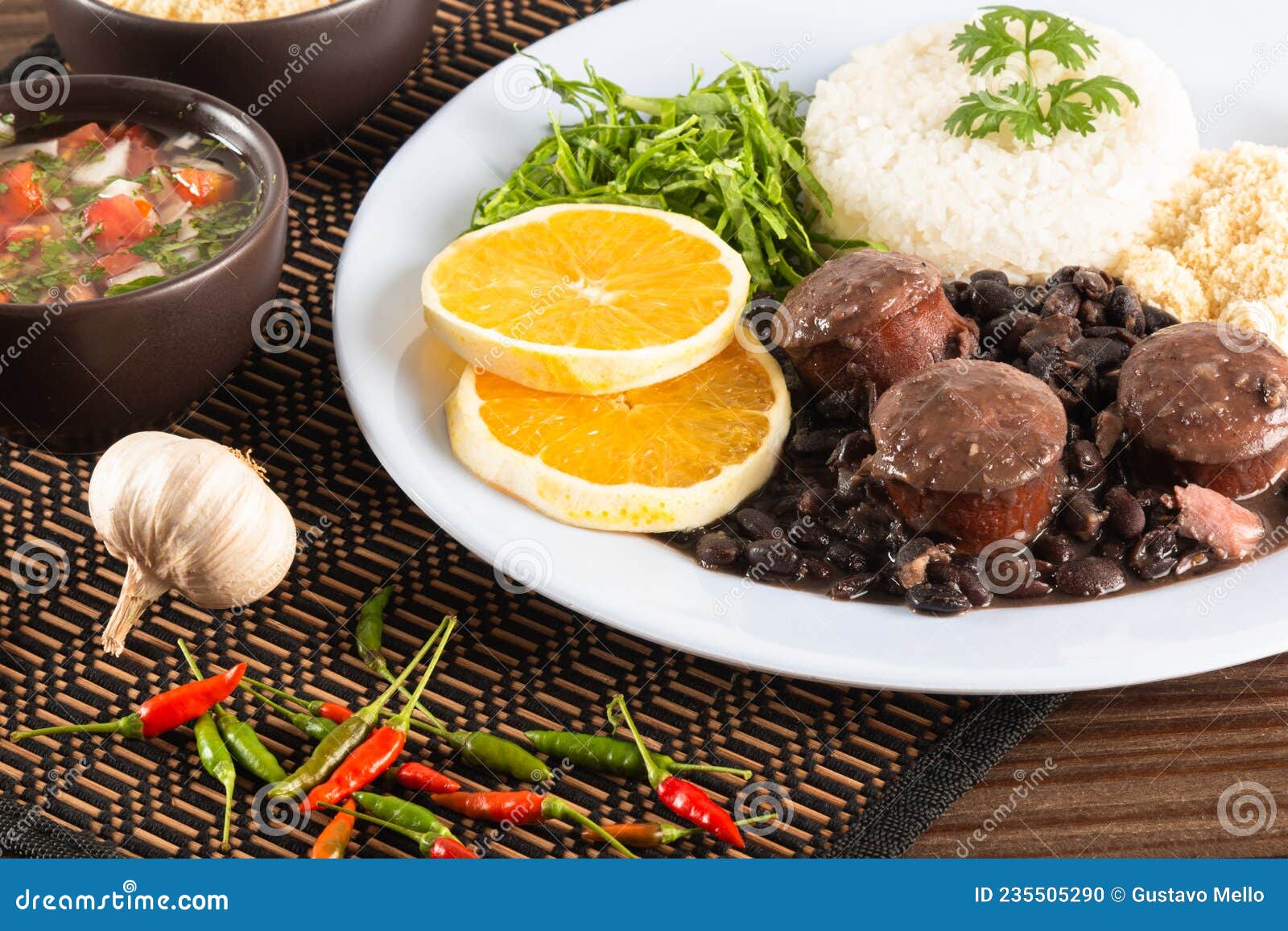 Feijoada Typical Brazilian Food. Traditional Brazilian Food Made with