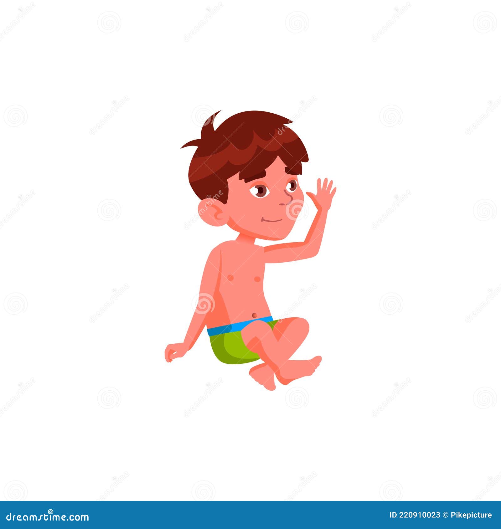 Felicidad Niño Pequeño Sentado En Playa De Arena Vector De Dibujos Animados  Ilustración del Vector - Ilustración de casero, muchacho: 220910023