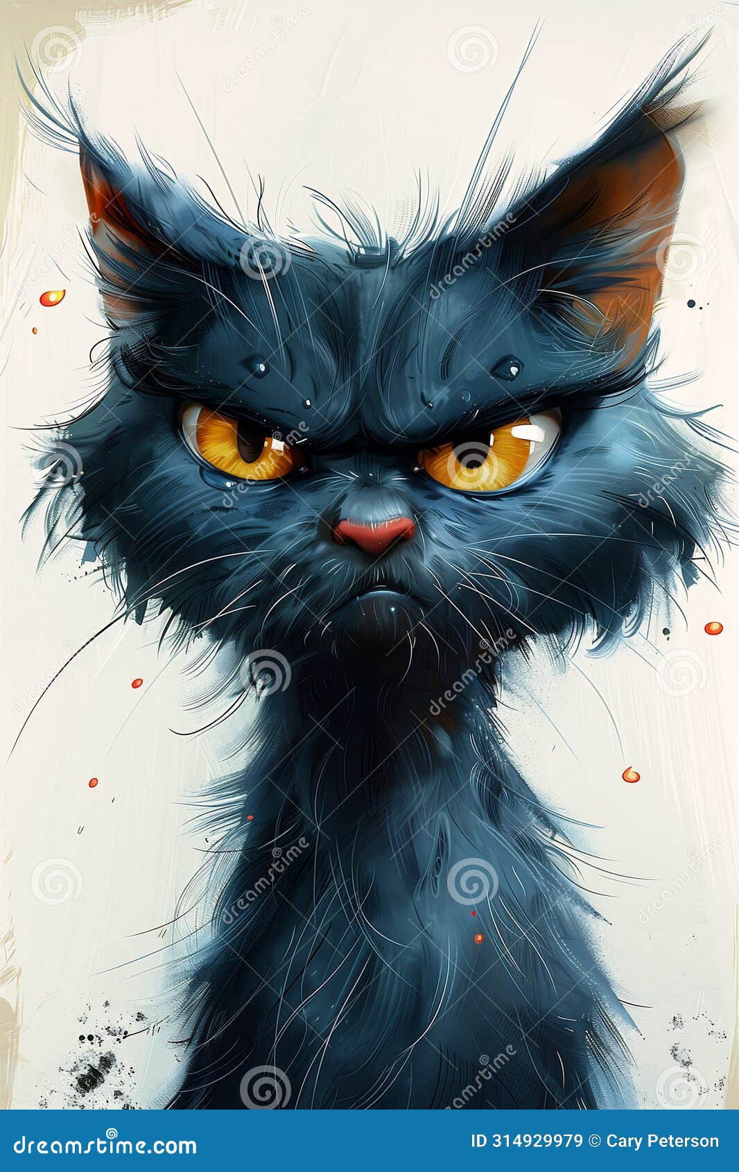 feline fury: the tale of a gruff black kitten with yellow eyes a