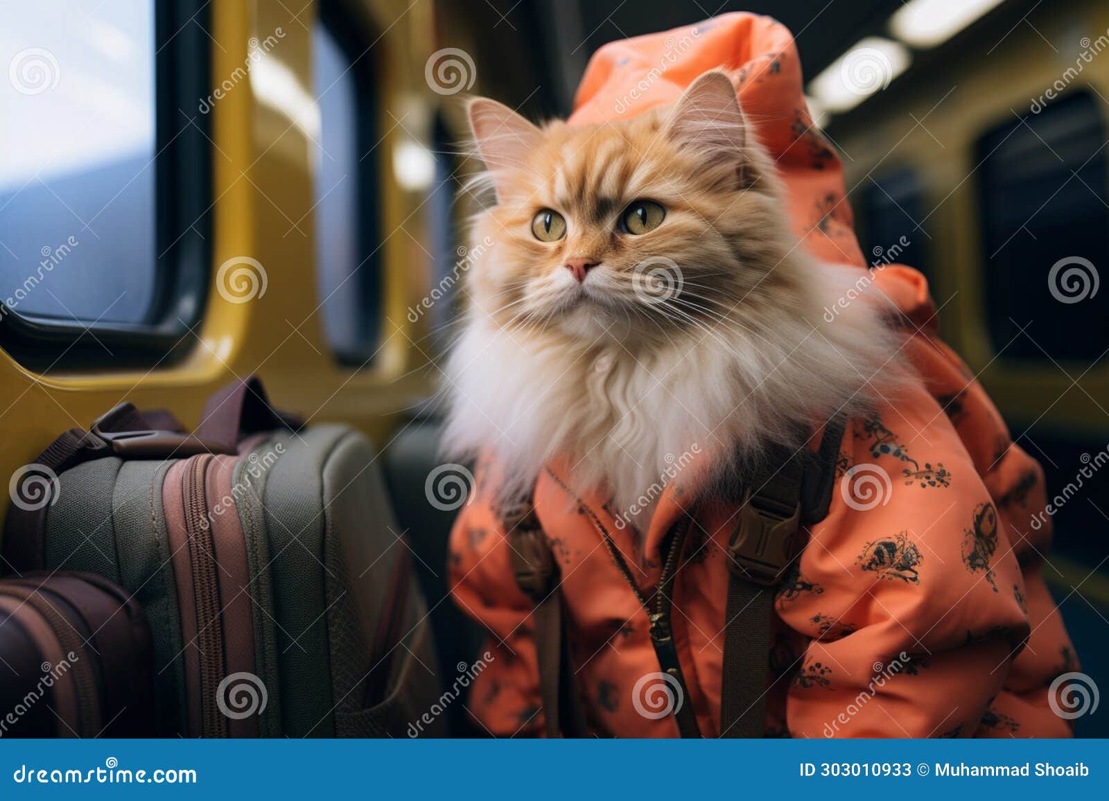 feline getaway funny cat embarks on a whimsical travel adventure
