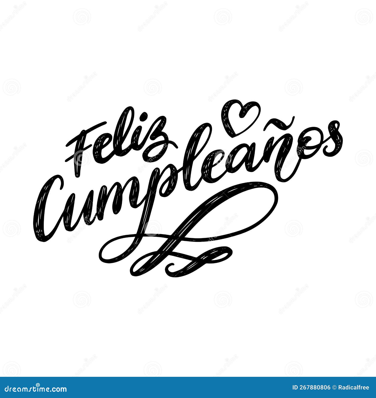 Vetores de Feliz Cumpleanos Traduzido Feliz Aniversário Em Texto