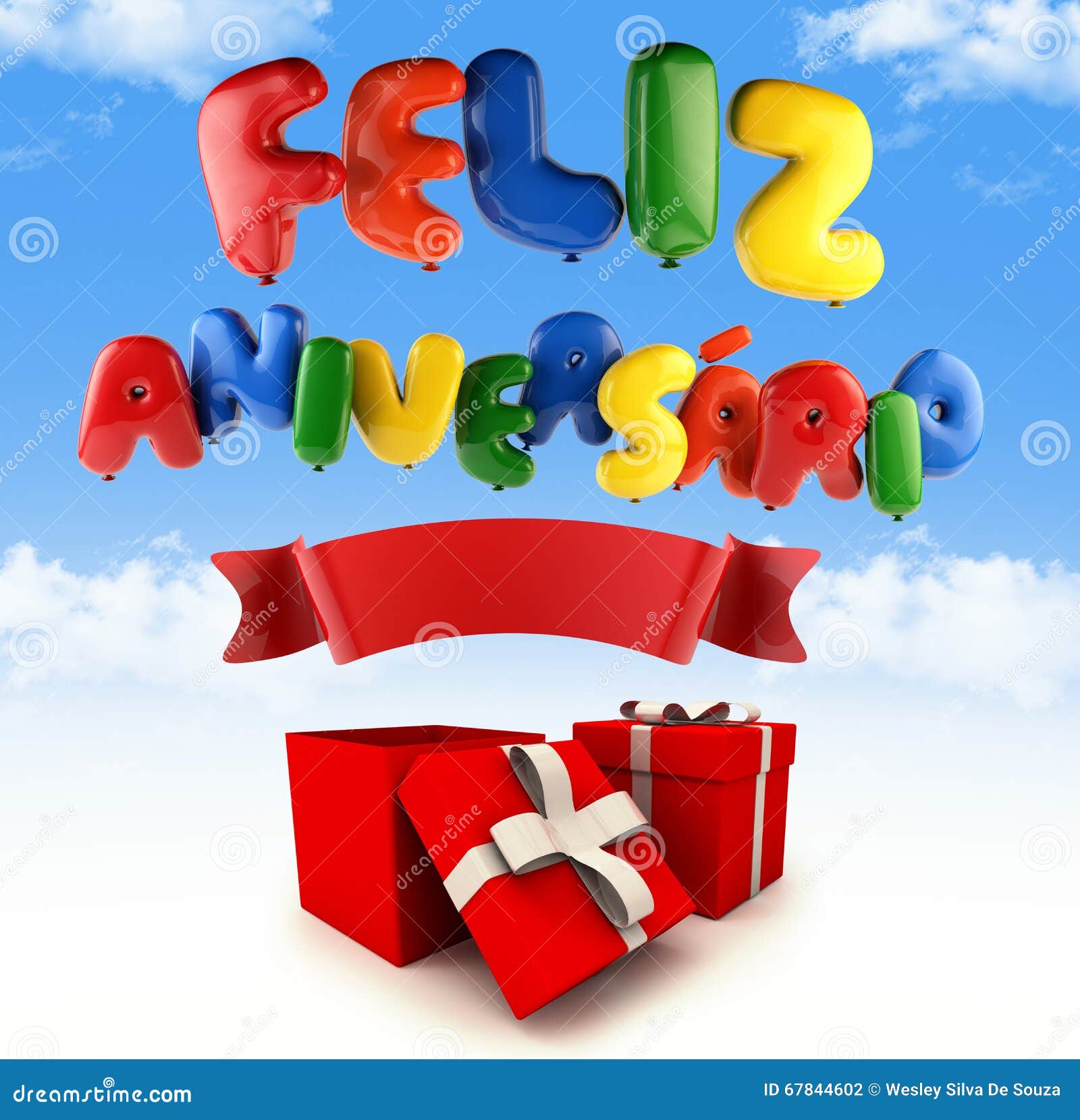 feliz aniversario portuguese happy birthday - font ballon