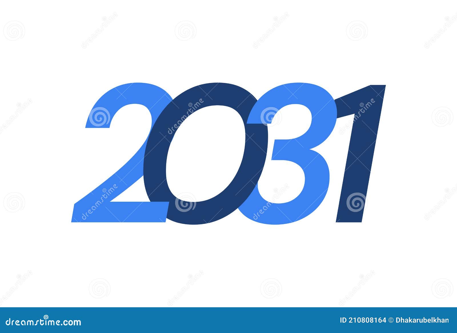 2031 Feliz Año Nuevo Logo Diseño Nuevo Año 2031 Diseño Moderno Aislado