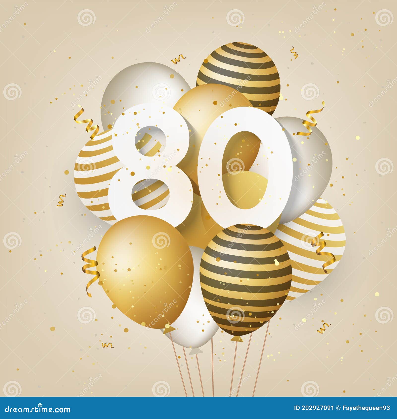Feliz cumpleaños 30 composición con globos y regalos. 3D Render
