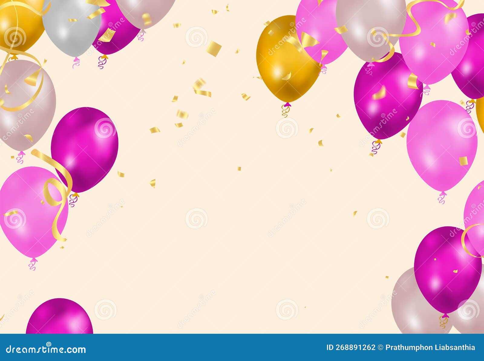 Fondo de fiesta de cumpleaños feliz con banderas y globos