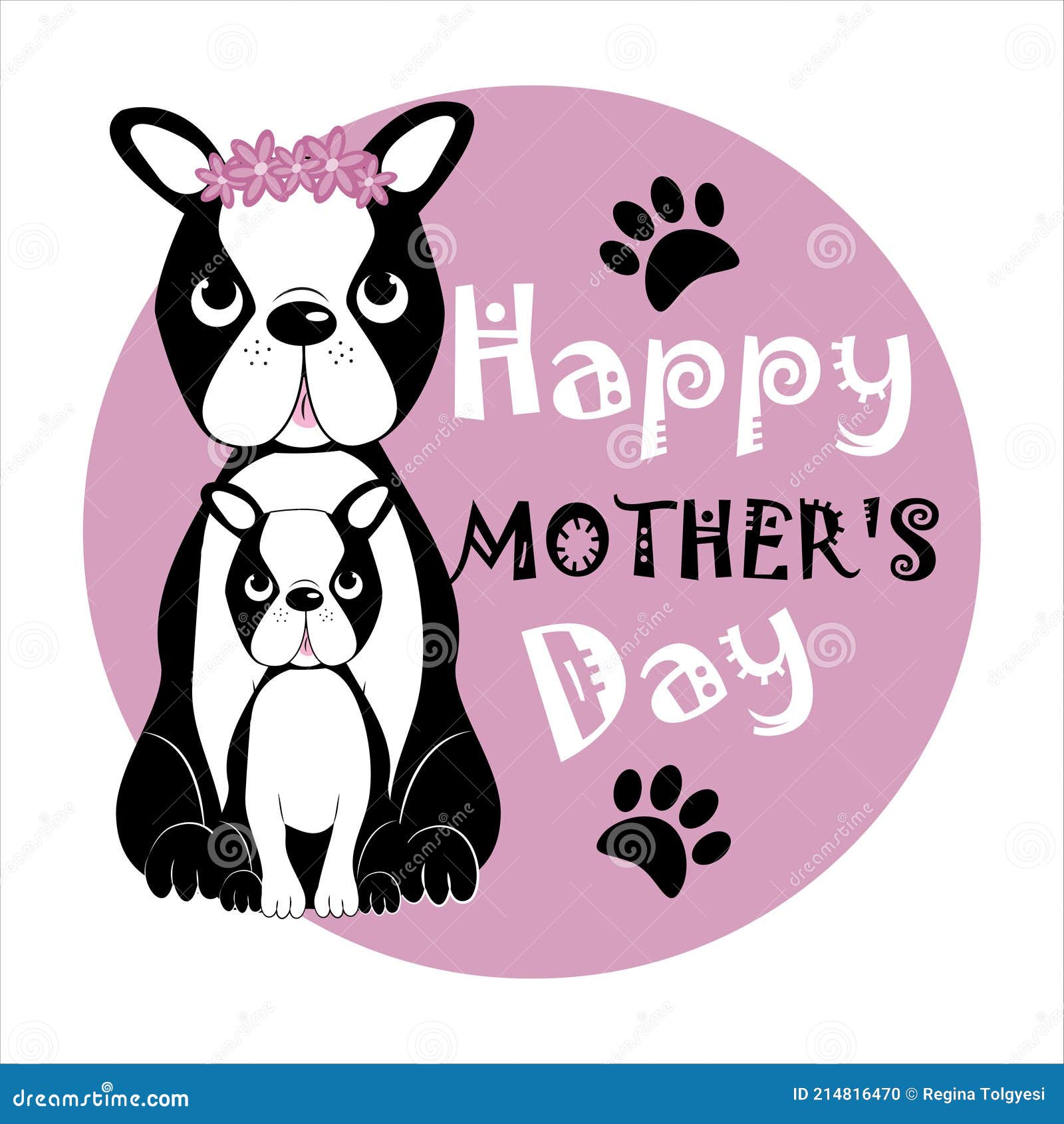 Feliz Dia Das Mães Com Cachorros-voadores Bonitos De Boston. Ilustração do Vetor - Ilustração de casa, cartoon: 214816470 Feliz Dia Das Mães Com Cachorros-voadores Bonitos De Boston. Ilustração do Vetor - Ilustração de casa, cartoon: 214816470