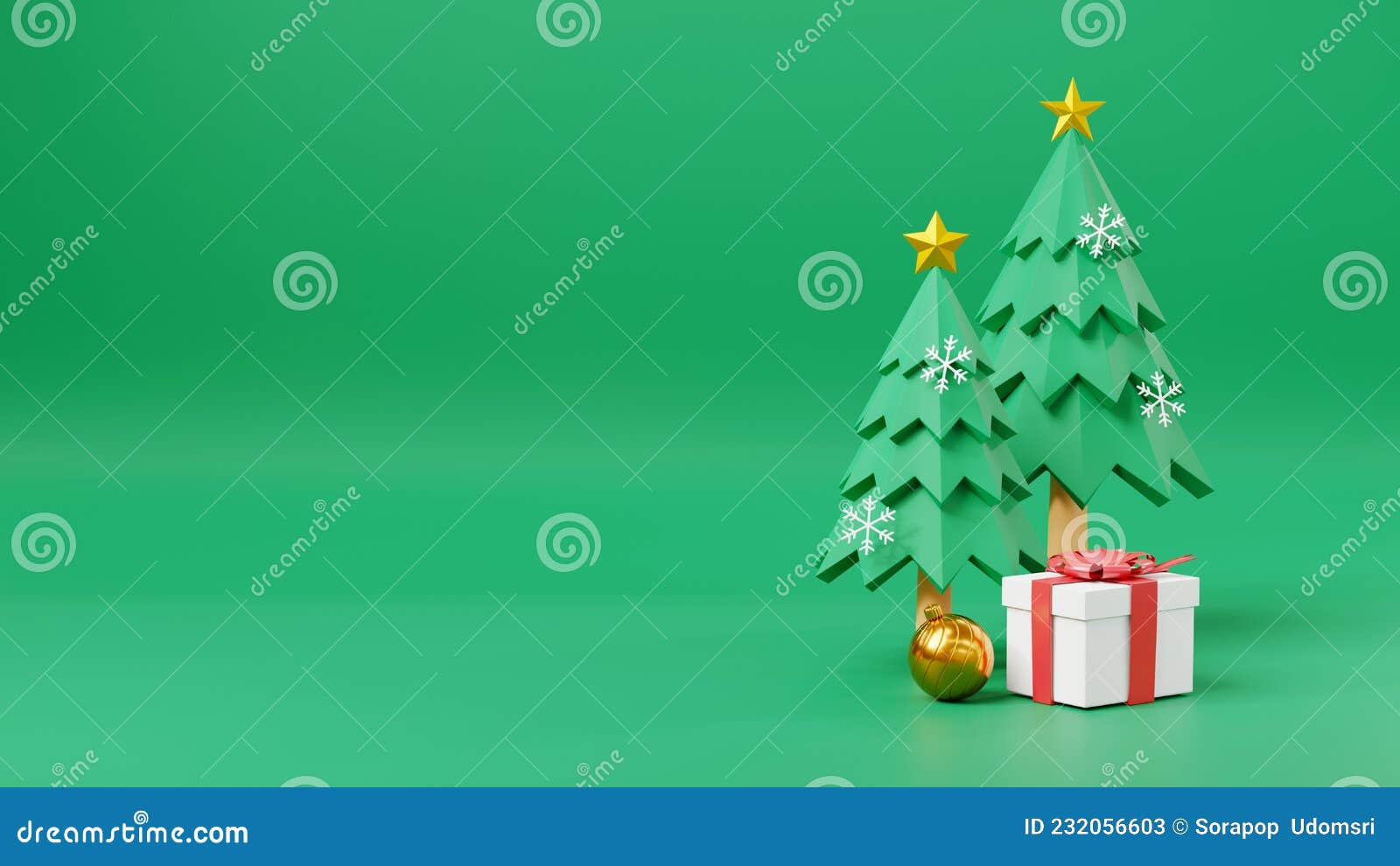 Feliz Natal E Feliz Ano Novo Em Espaço Verde De Fundo Para Texto Ilustração  Stock - Ilustração de forma, estrela: 232056603