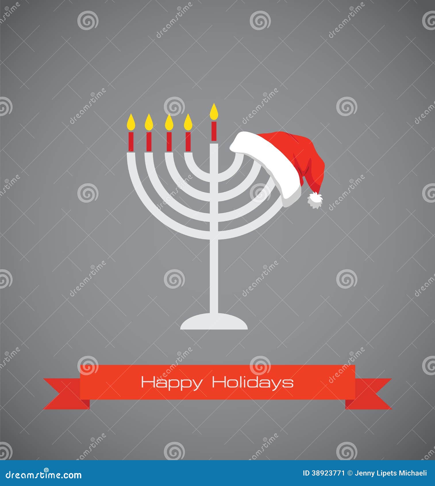 Feliz Natal E Hanukkah Feliz Ilustração Stock Ilustração