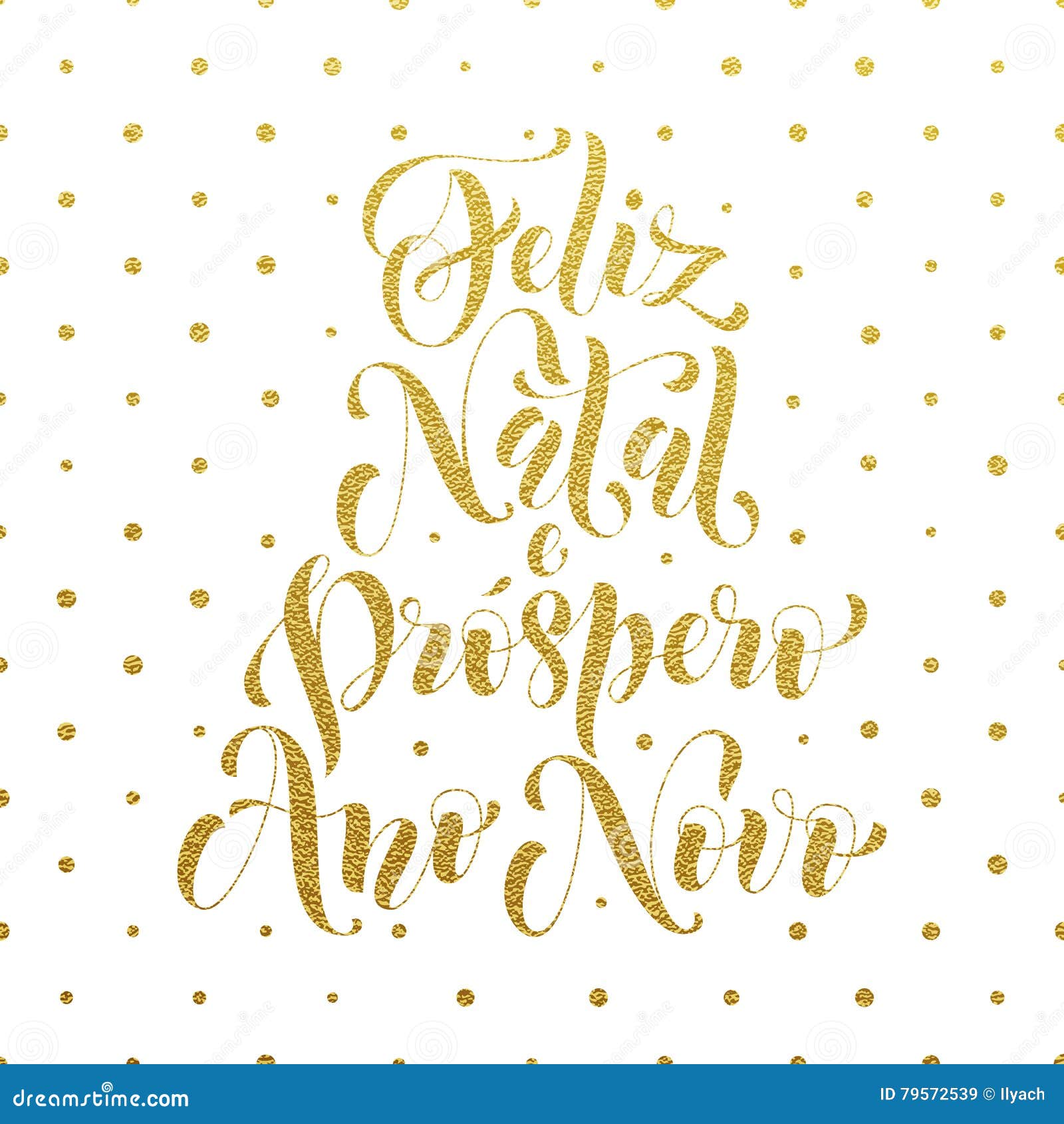 Feliz Natal Gold Glitter Greeting. Portuguese Christmas Stock Illustration  - Illustration of background, novo: 79572539
