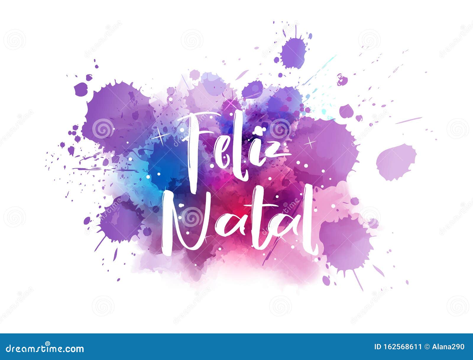 feliz natal holiday watercolor background