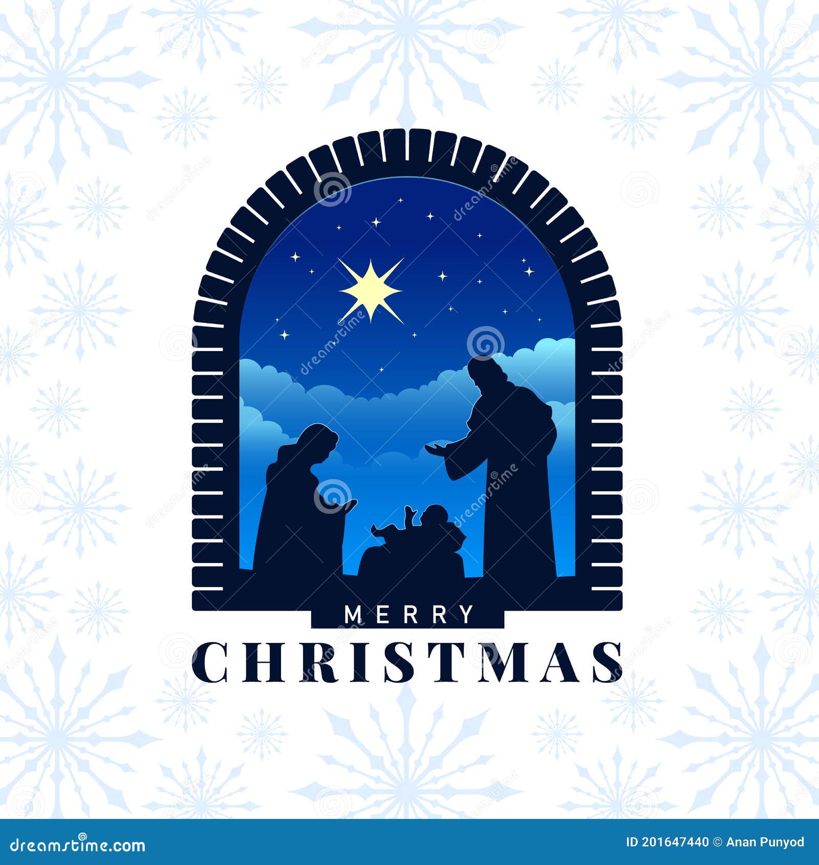 Feliz Natal, O Nascimento De Jesus Banner Com Natividade Da Cena De Jesus E  Luz Estelar Em Uma Rocha De Pedra Na Textura De Neve Ilustração do Vetor -  Ilustração de arco,