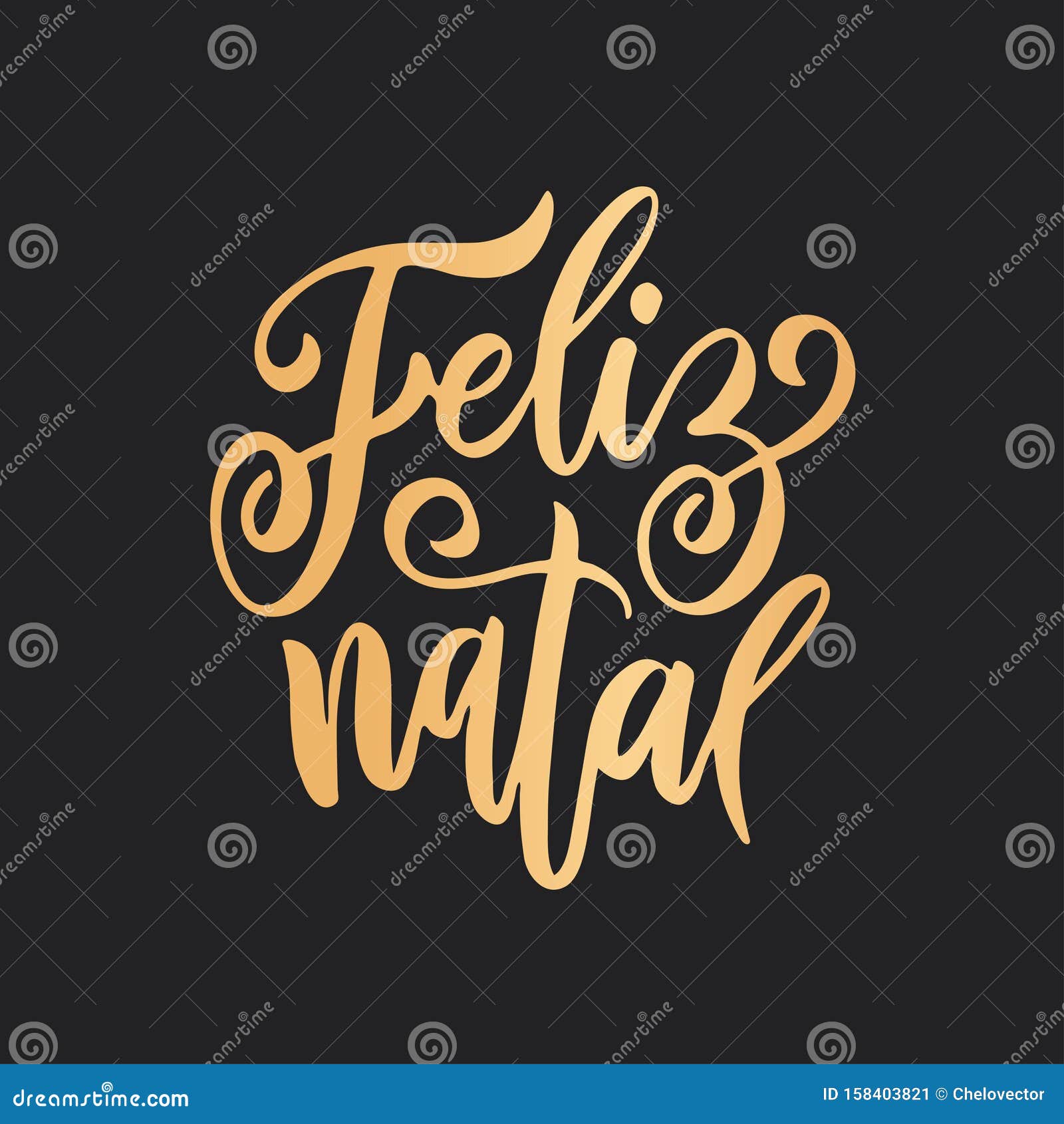 feliz natal portuguese merry christmas lettering.  .