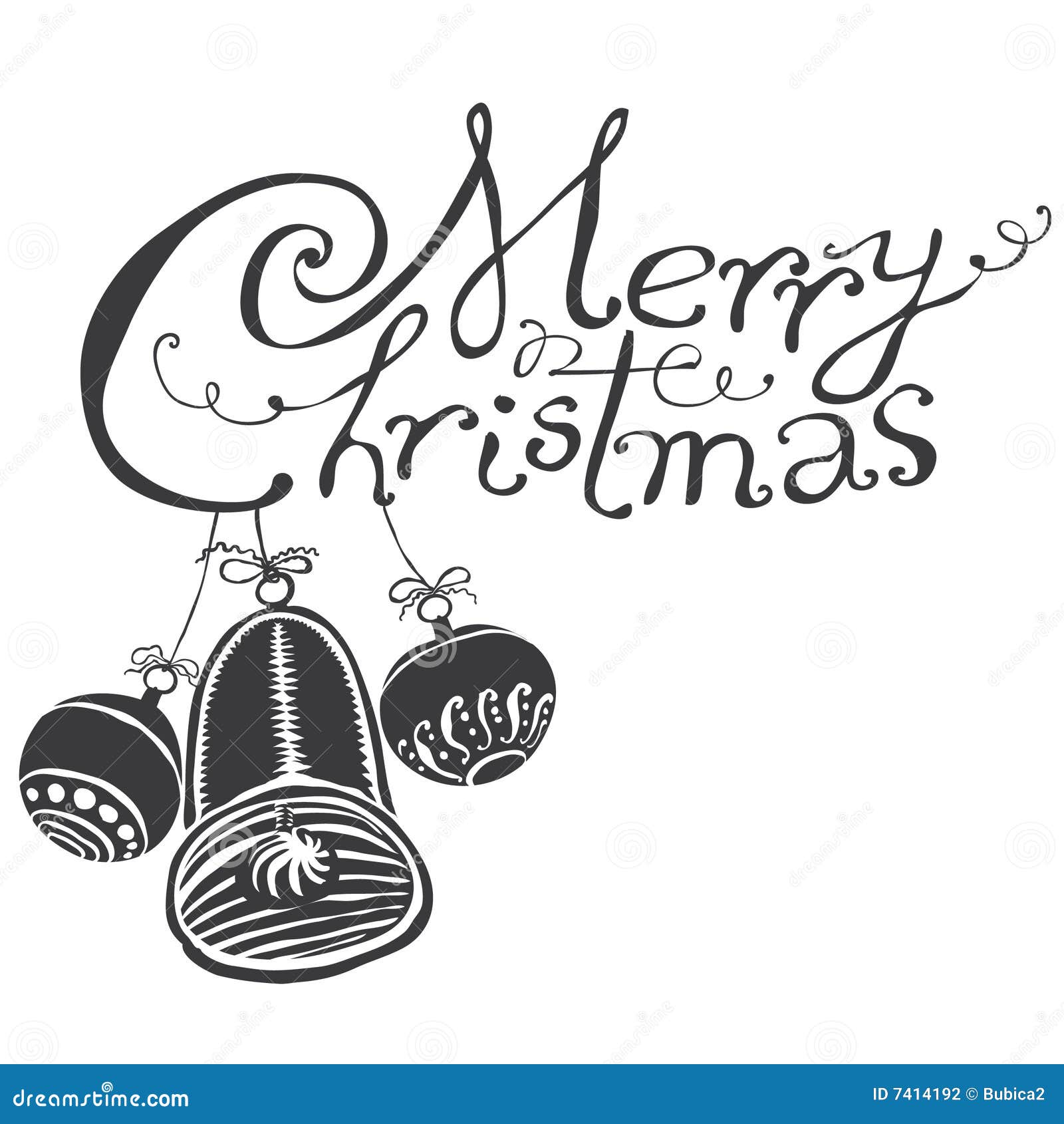 Preto branco, mão, lettering, inscrição, feliz natal Clipart | k41603770 |  Fotosearch