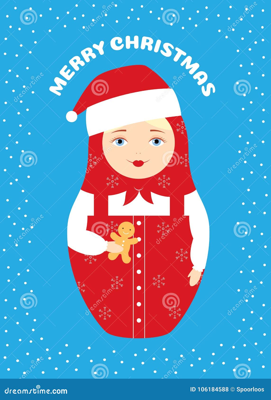 Feliz Navidad De La Muñeca De La Jerarquización Ilustración del Vector - Ilustración de navidad, jerarquización: 106184588