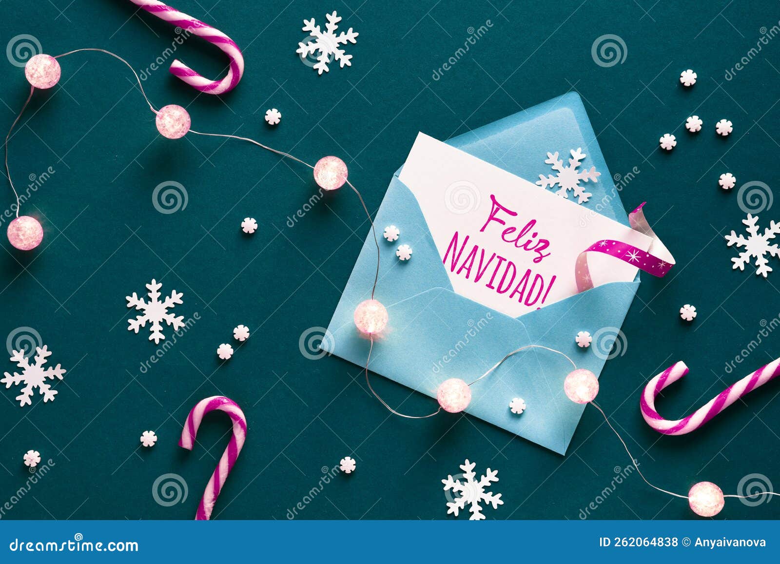 Feliz Navidad Means Merry Christmas in Spanish Language. Greeting Card
