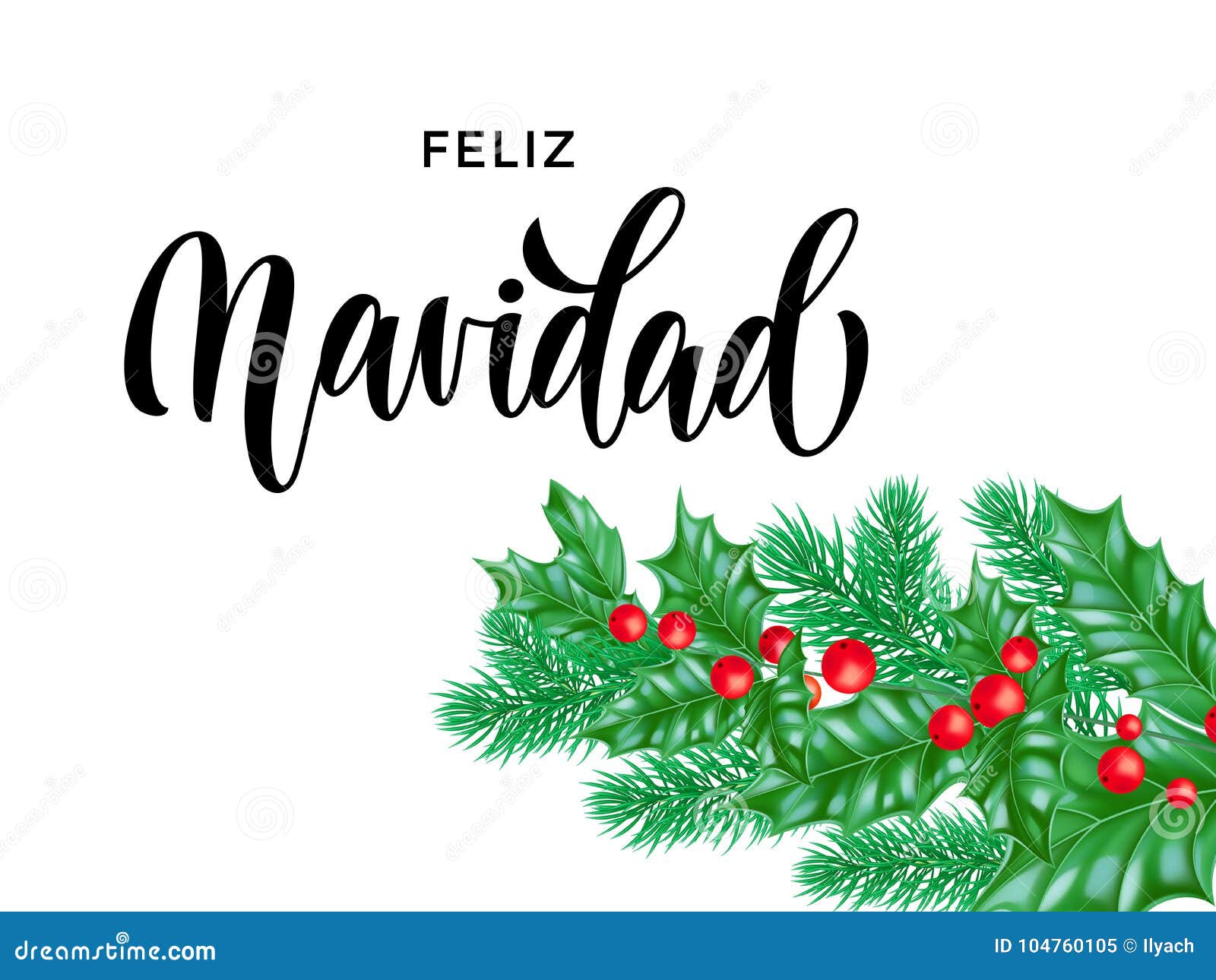 Download Feliz Navidad Spanish Merry Christmas Calligraphy Font White Premium Background For Winter Xmas Holiday