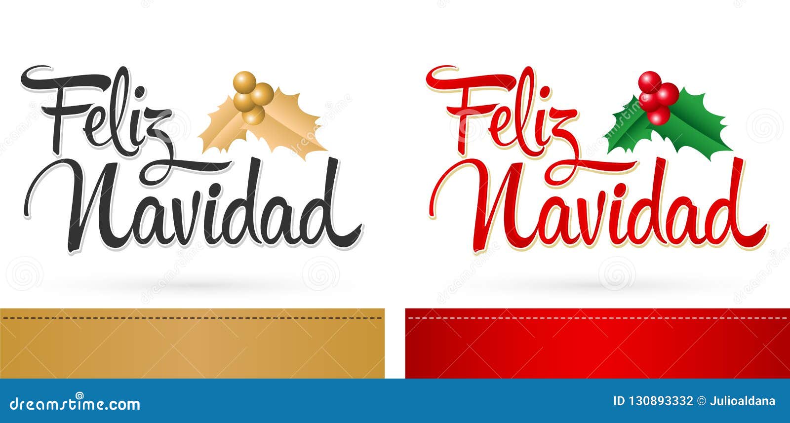 Cartão de natal em espanhol tradução em inglês feliz natal ilustração em  vetor de saudação de natal