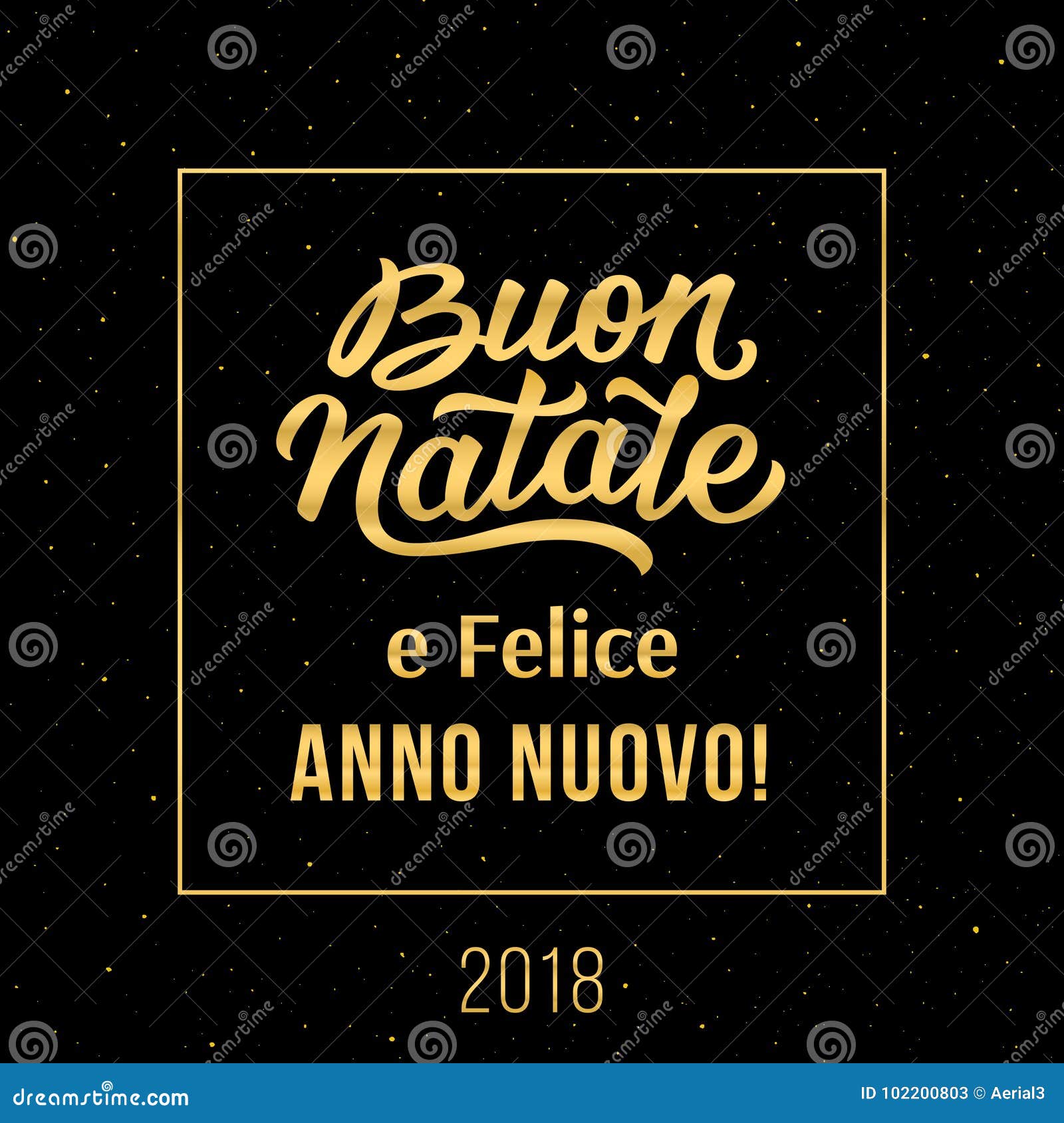 Feliz Navidad Y Feliz Año Nuevo En Italiano Ilustración del Vector -  Ilustración de cursivo, tarjeta: 102200803